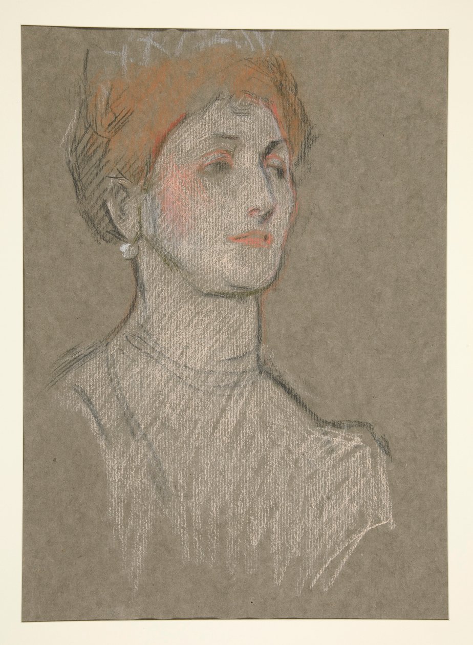 Głowa kobiety, Koronacja Edwarda VII. autorstwa Edwin Austin Abbey