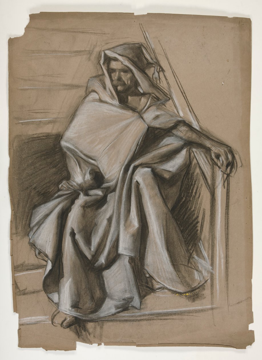 Seria Świętego Graala. Studium z tłoczonymi figurami. autorstwa Edwin Austin Abbey