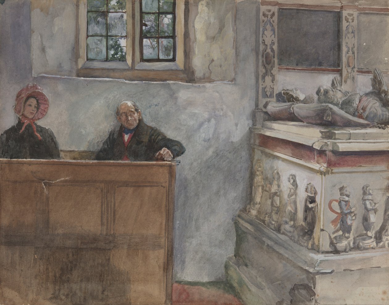 W kościele autorstwa Edwin Austin Abbey