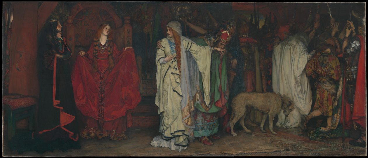 „Król Lear”, akt I, scena I autorstwa Edwin Austin Abbey