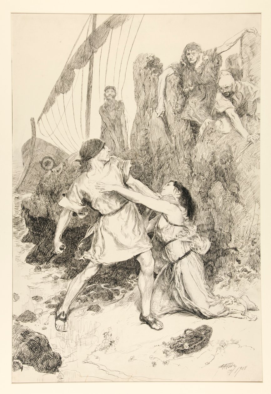 Lwi: autorstwa Edwin Austin Abbey