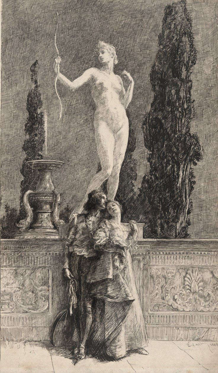 Lorenzo i Jessica: autorstwa Edwin Austin Abbey