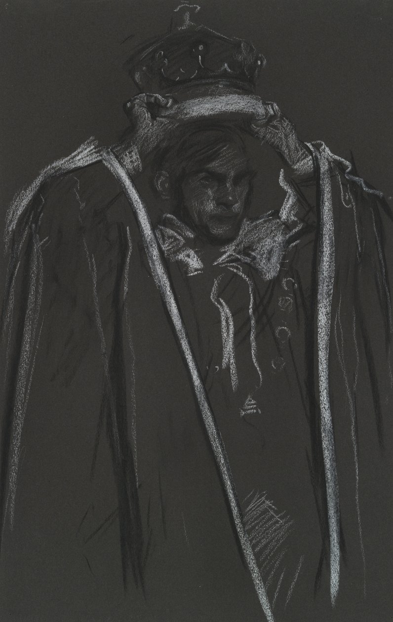 Peer umieszczający buławę koronacyjną dla autorstwa Edwin Austin Abbey