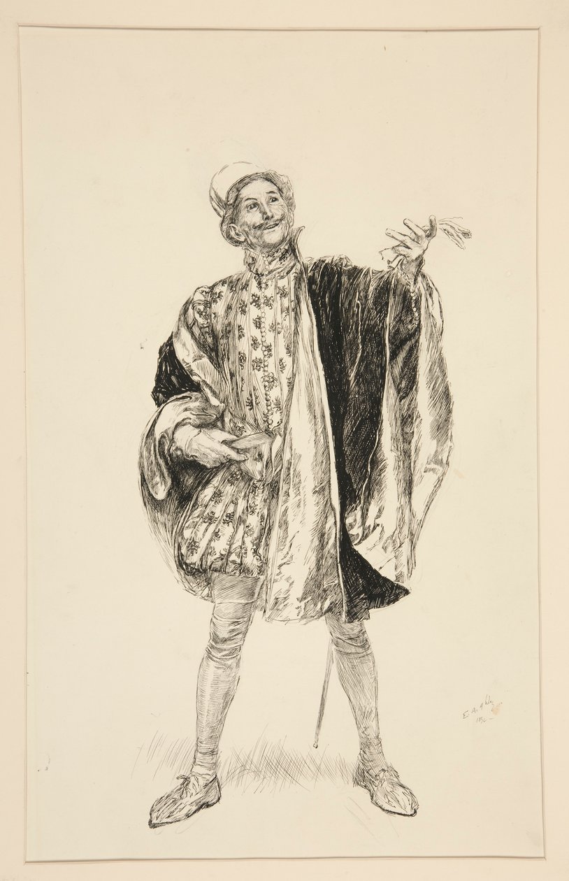 Petruchio, z aktu I, scena II, Poskromienie złośnicy autorstwa Edwin Austin Abbey
