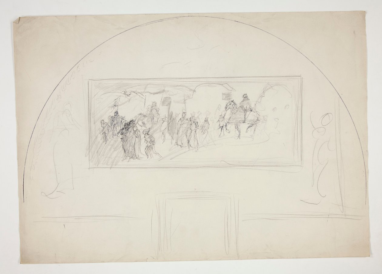 Zaplanuj instalację jednego z murali The Quest of the Holy Graal w Bibliotece Publicznej w Bostonie autorstwa Edwin Austin Abbey