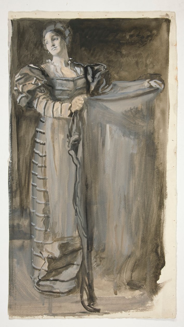 Studium wstępne dla Otella (?) autorstwa Edwin Austin Abbey