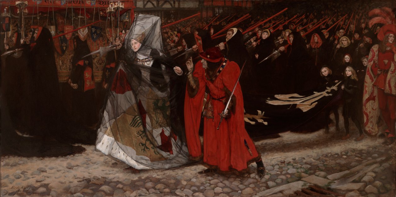 Richard, książę Gloucester i Lady Anne autorstwa Edwin Austin Abbey