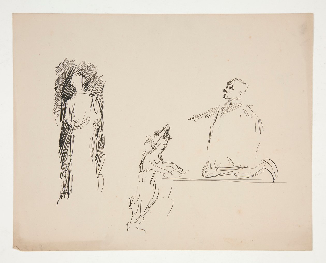 Arkusz studiów postaci autorstwa Edwin Austin Abbey