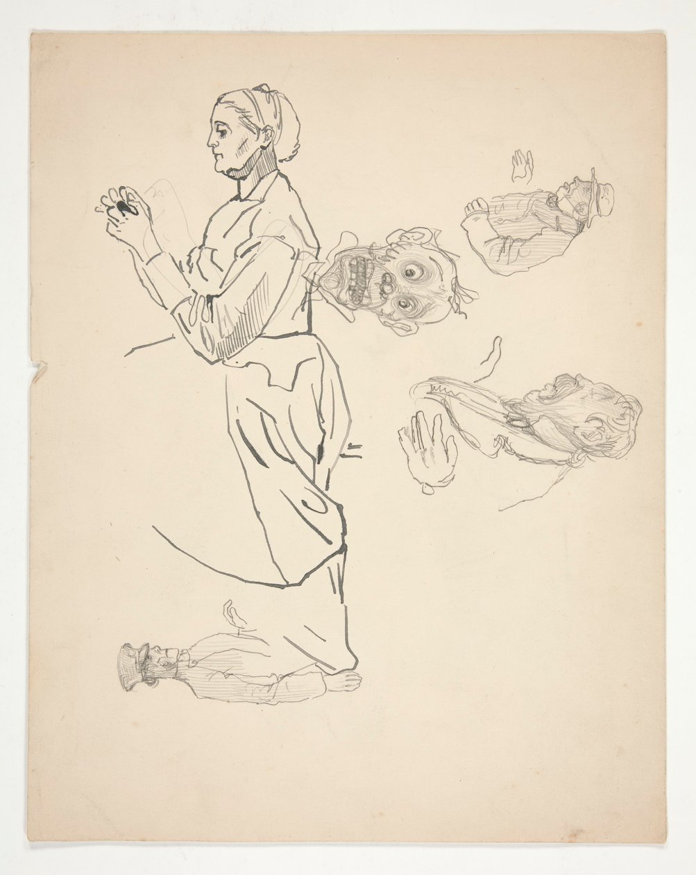 Arkusz studiów autorstwa Edwin Austin Abbey
