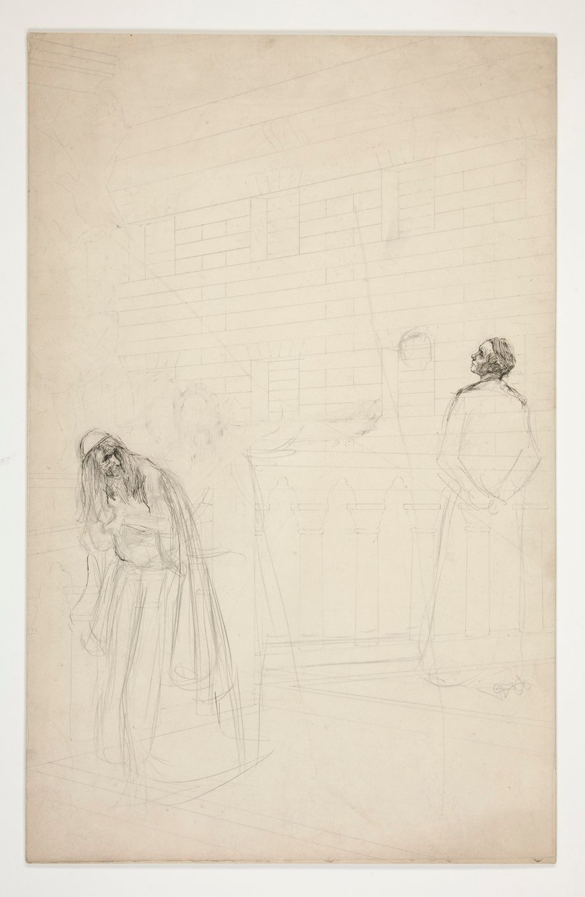 Shylock na moście - Akt I, Kupiec Wenecki autorstwa Edwin Austin Abbey