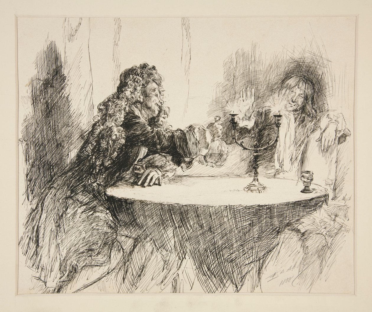 Szkic do Szlachetnego Patrona autorstwa Edwin Austin Abbey