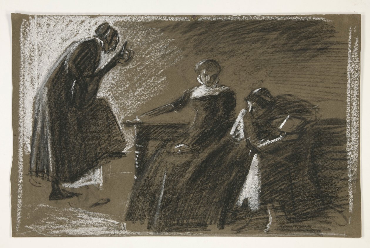 Szkic do niezidentyfikowanej sztuki Szekspira autorstwa Edwin Austin Abbey
