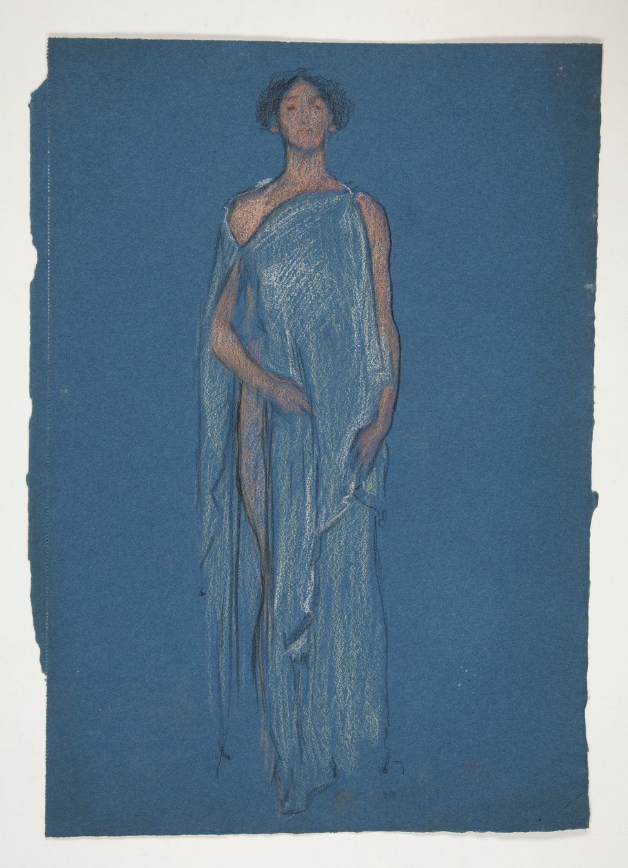 Szkic kobiety - studium kostiumu do spektaklu? autorstwa Edwin Austin Abbey