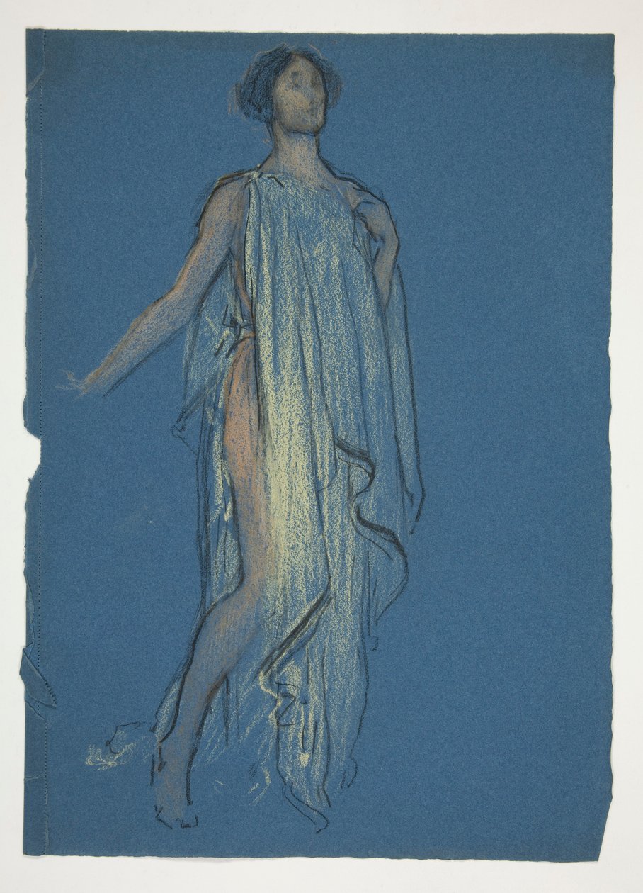 Szkic kobiety - studium kostiumu do spektaklu? autorstwa Edwin Austin Abbey