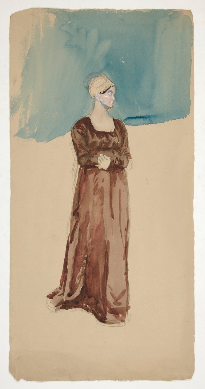 Szkic kobiety - niezidentyfikowany autorstwa Edwin Austin Abbey