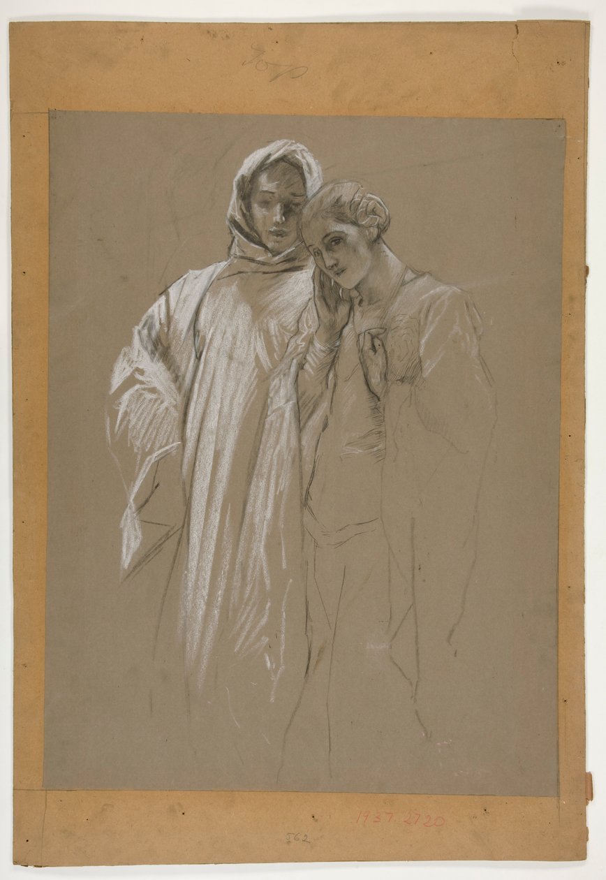 Nauka. Mężczyzna i kobieta autorstwa Edwin Austin Abbey