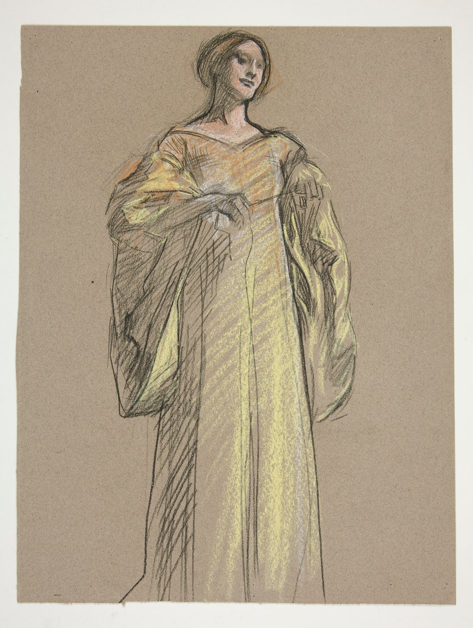 Studia dla Fiametty autorstwa Edwin Austin Abbey