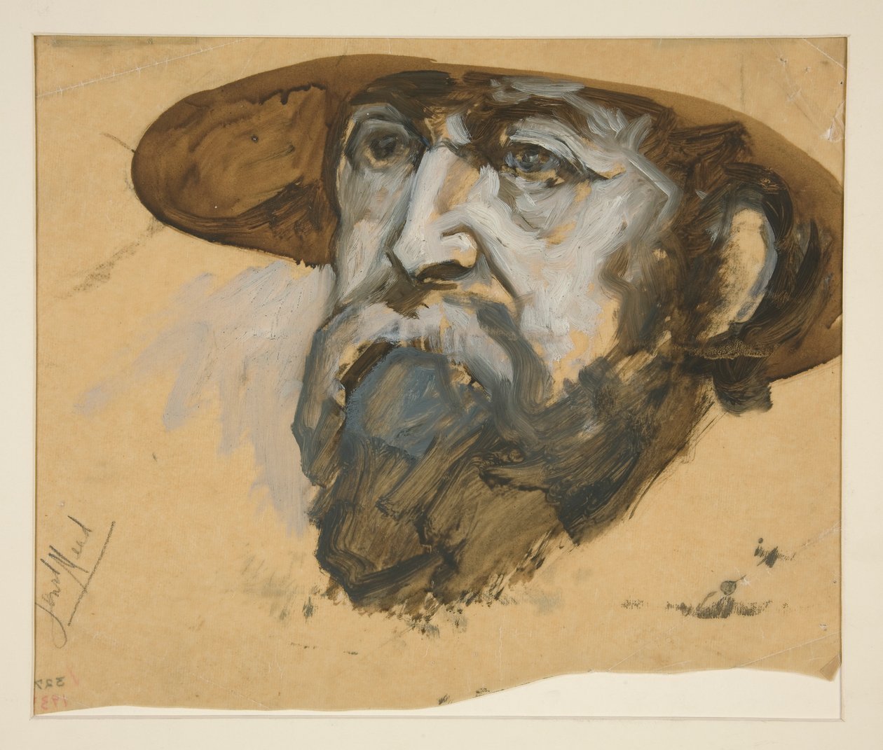 Study for General Meade: szkic do muralu do budynku stolicy stanu w Harrisburgu, Pensylwania, 1902-1911 (ukończony przez Johna Singera Sargenta) autorstwa Edwin Austin Abbey