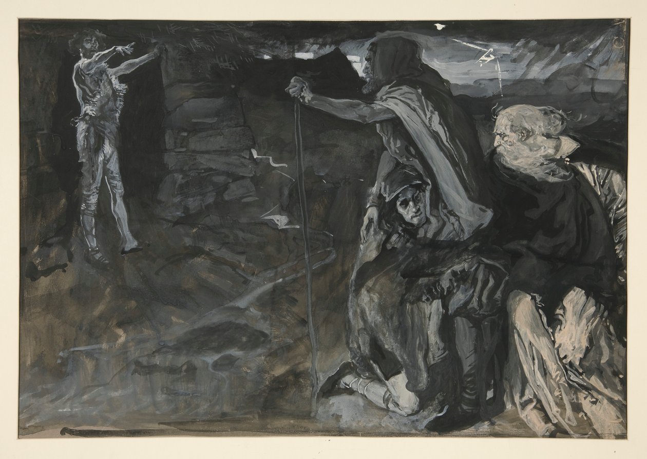 Studiuj dla Króla Leara (?) autorstwa Edwin Austin Abbey