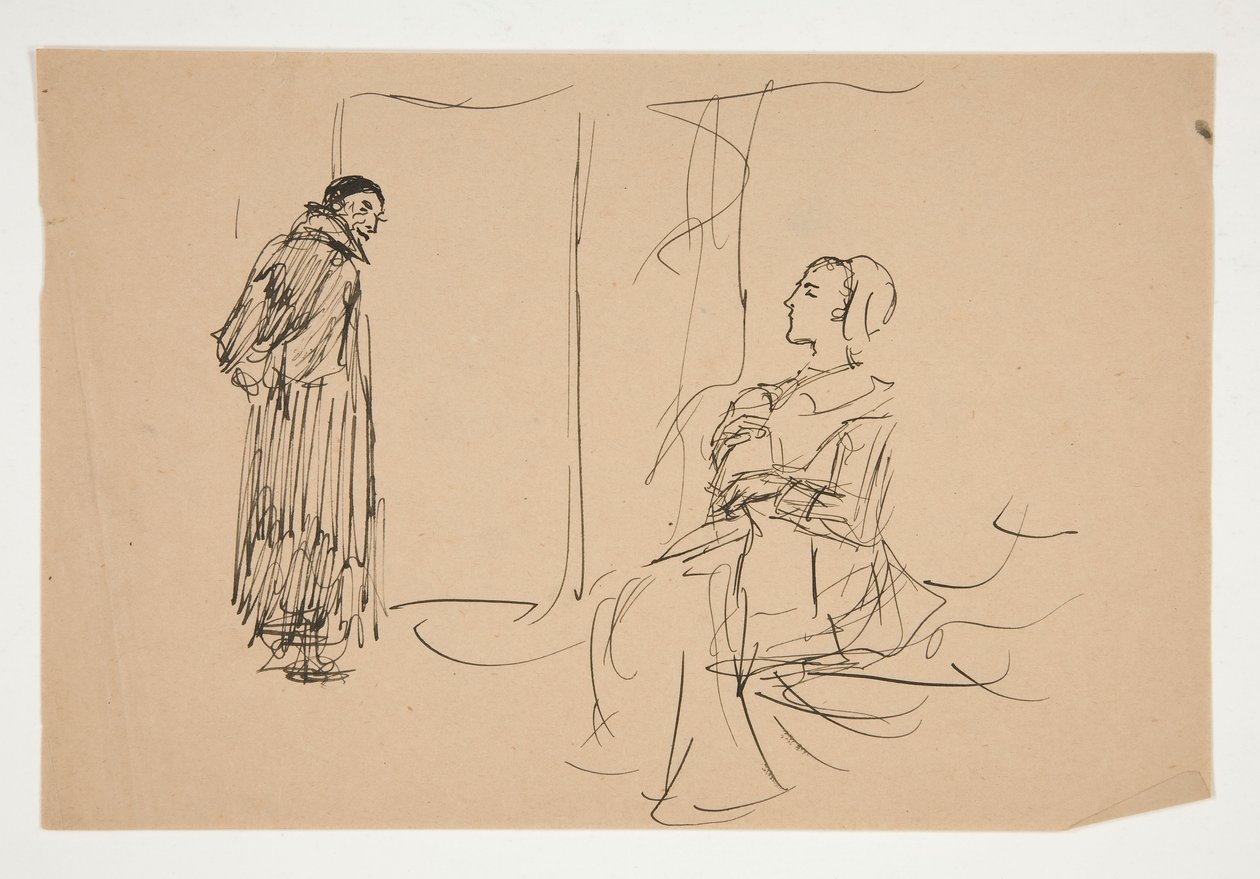 Studium do Szkarłatnej litery (obraz olejny) autorstwa Edwin Austin Abbey