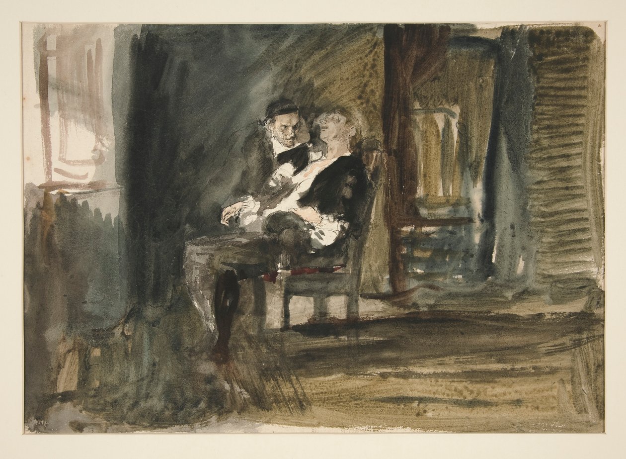 Studium do Szkarłatnej litery (obraz olejny) autorstwa Edwin Austin Abbey