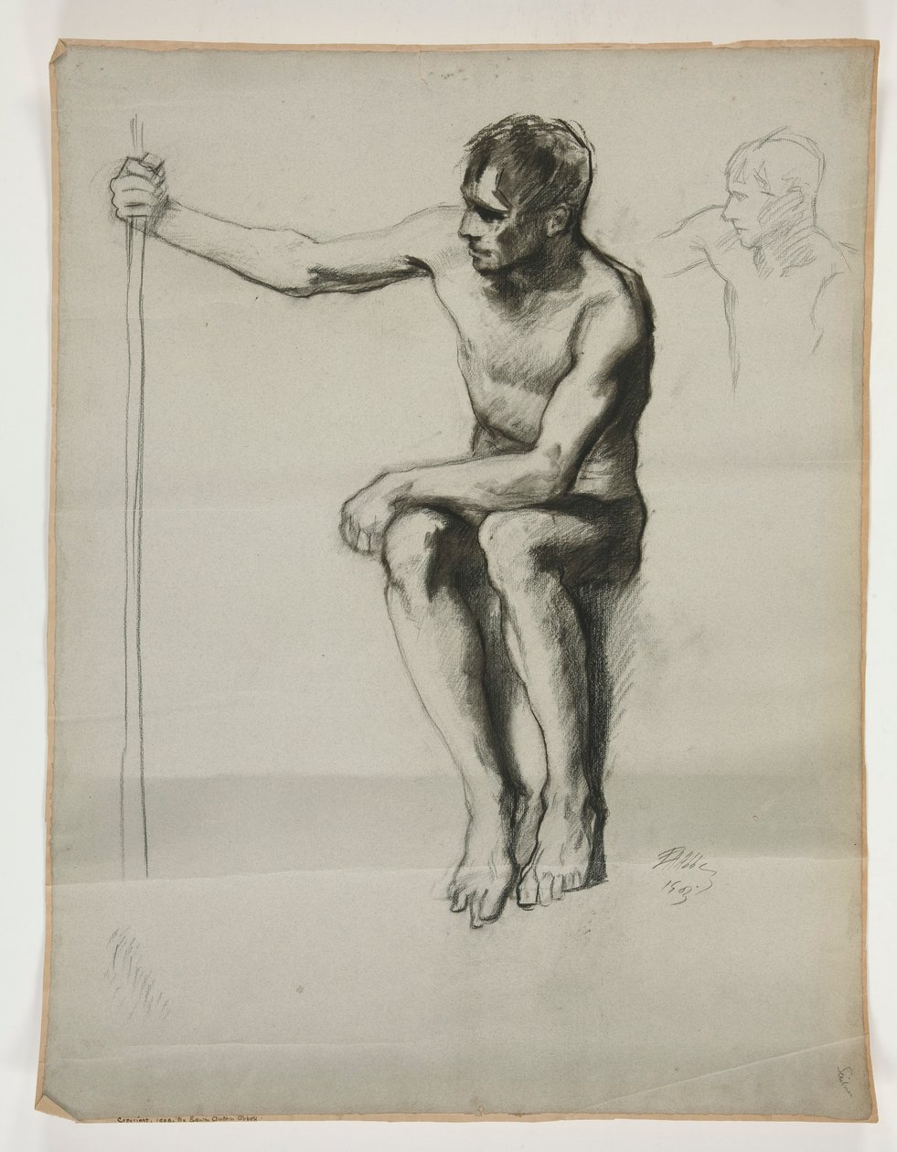 Study for The Spirit of Vulcan, Genius of the Workers in Iron and Steel, capitol rotunda, Harrisburg, Pensylwania autorstwa Edwin Austin Abbey