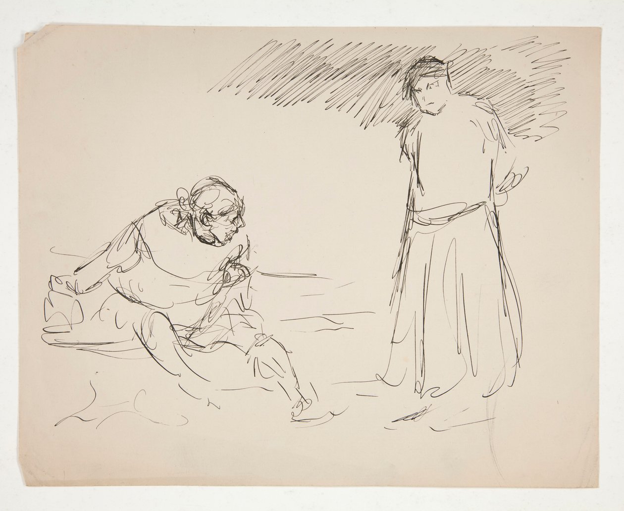 Studiuj do niezidentyfikowanej sztuki szekspirowskiej autorstwa Edwin Austin Abbey