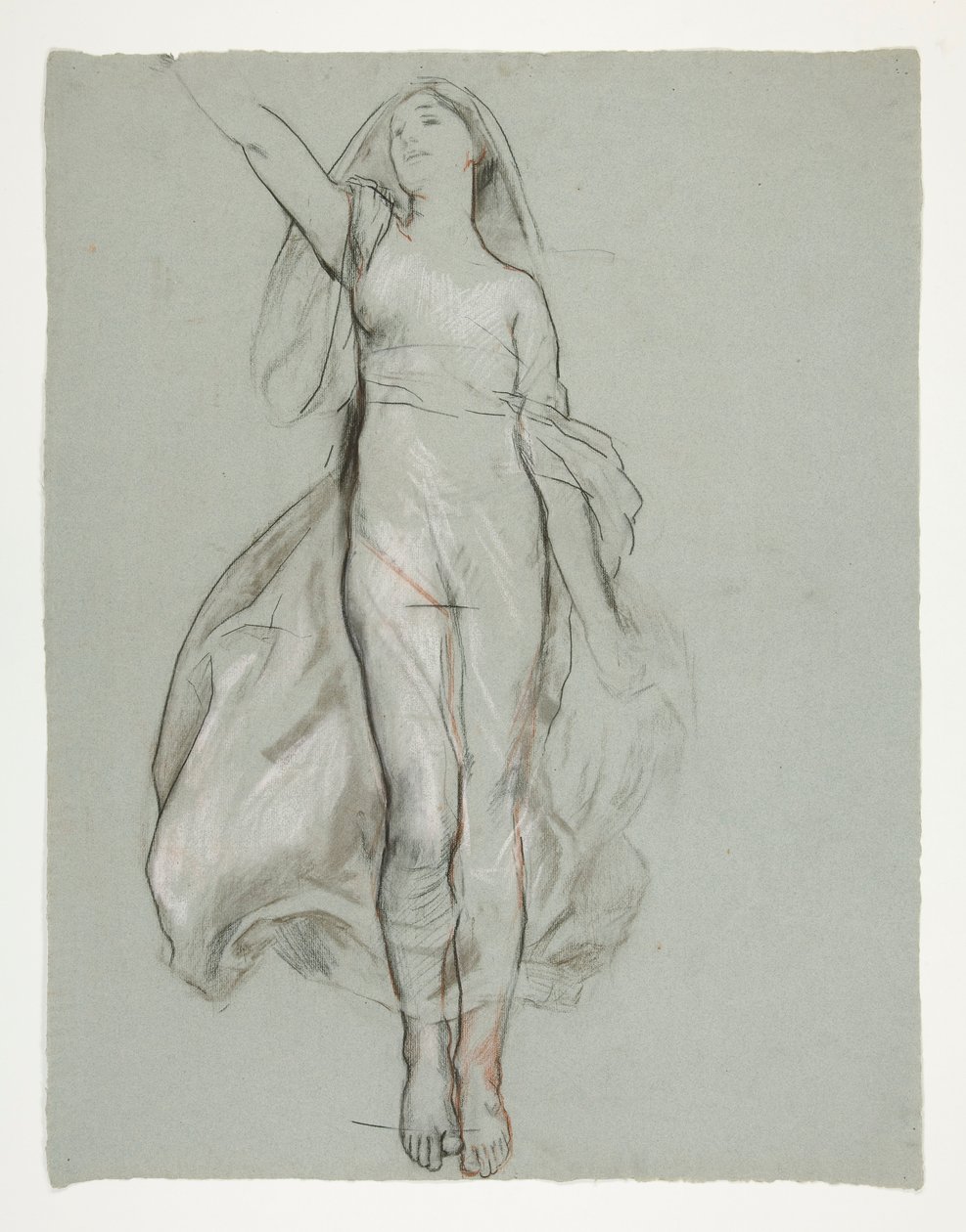 Studium dla postaci centralnej w autorstwa Edwin Austin Abbey