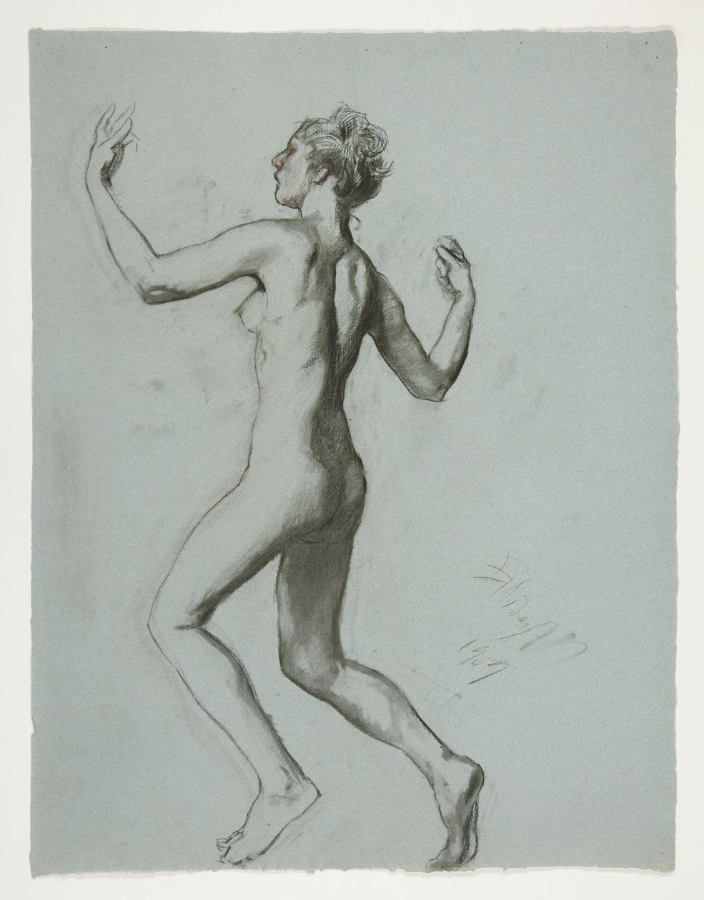 Studium dla liczby 10 rano w autorstwa Edwin Austin Abbey
