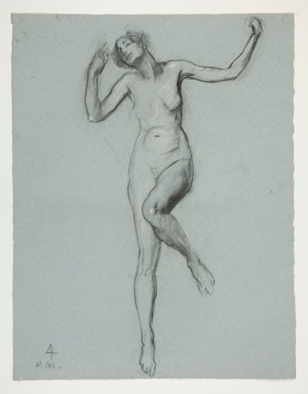 Studium dla figury godziny 16 w autorstwa Edwin Austin Abbey