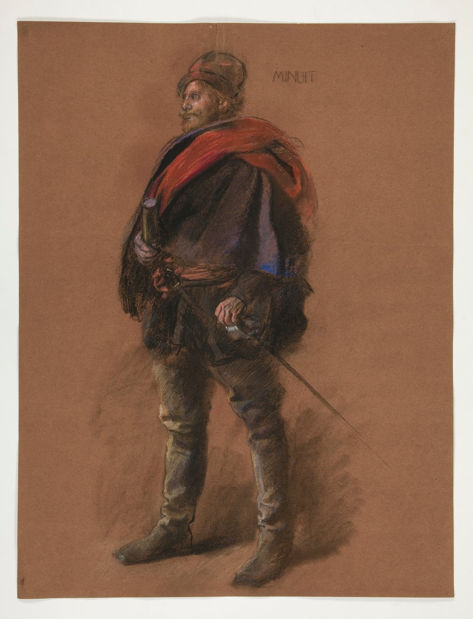 Studium do postaci kapitana Petera Minuita w autorstwa Edwin Austin Abbey