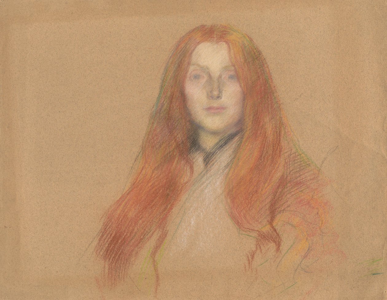 Studium dla szefa Ofelii autorstwa Edwin Austin Abbey