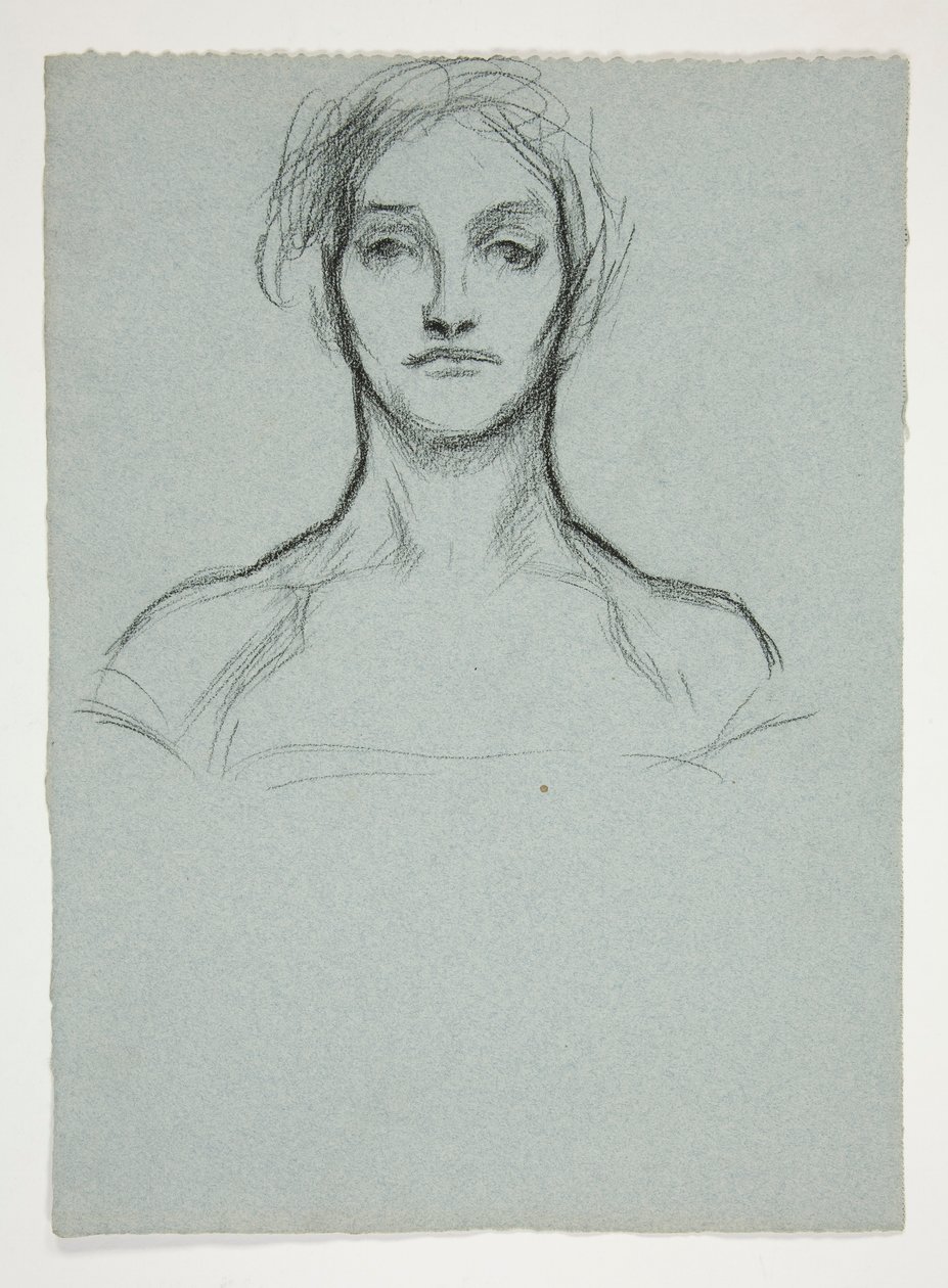 Studium na pastel (.2228): Portret młodej kobiety autorstwa Edwin Austin Abbey