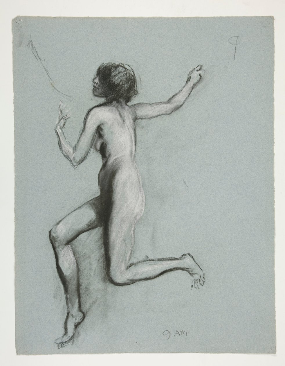 Studium dla liczby 9 rano w autorstwa Edwin Austin Abbey