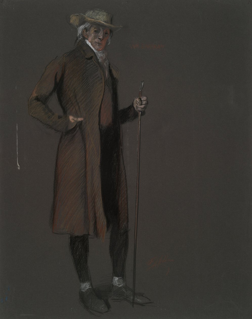 Studium do postaci Johna Bartrama, w autorstwa Edwin Austin Abbey
