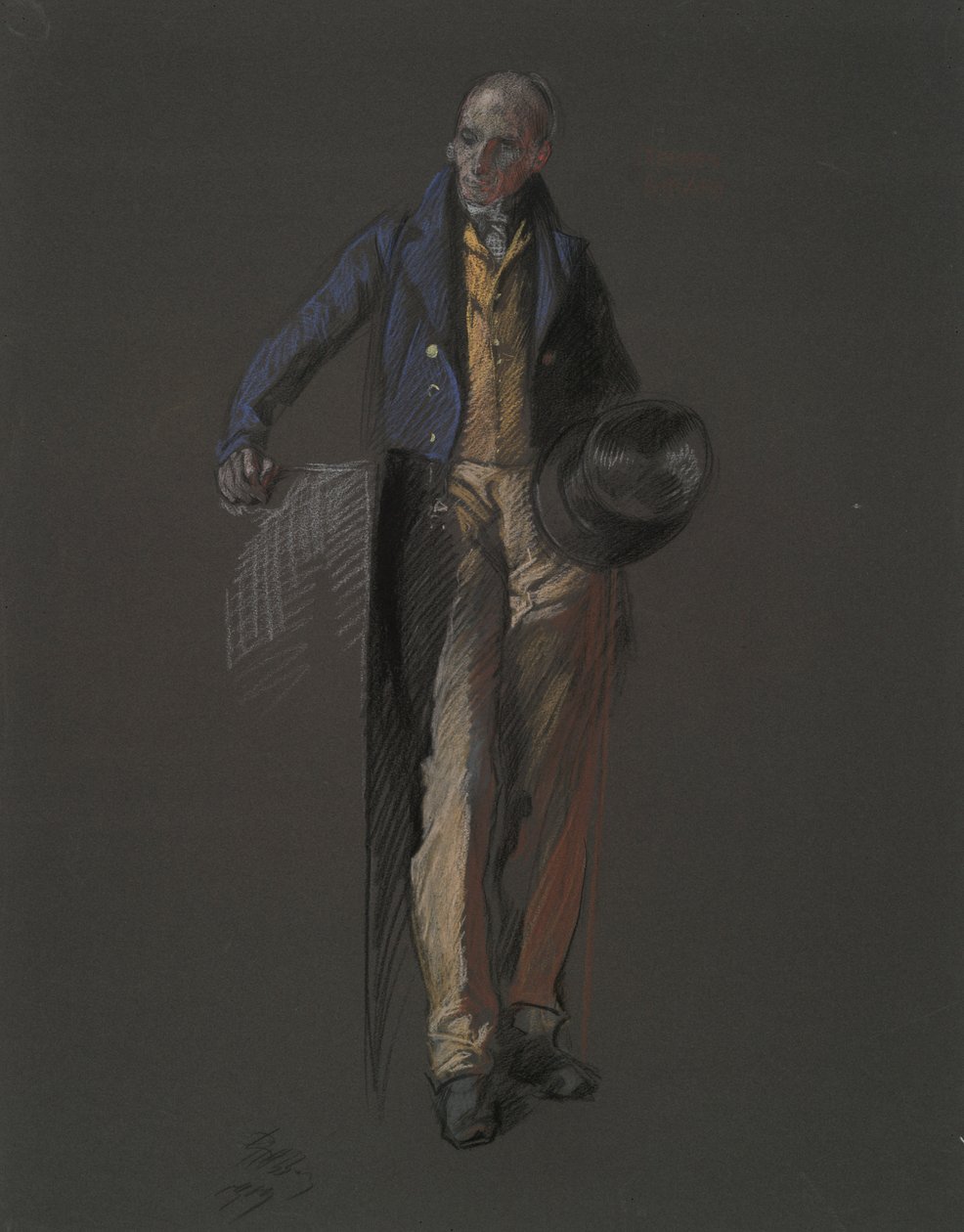 Studium do postaci Stephana Girarda, w autorstwa Edwin Austin Abbey