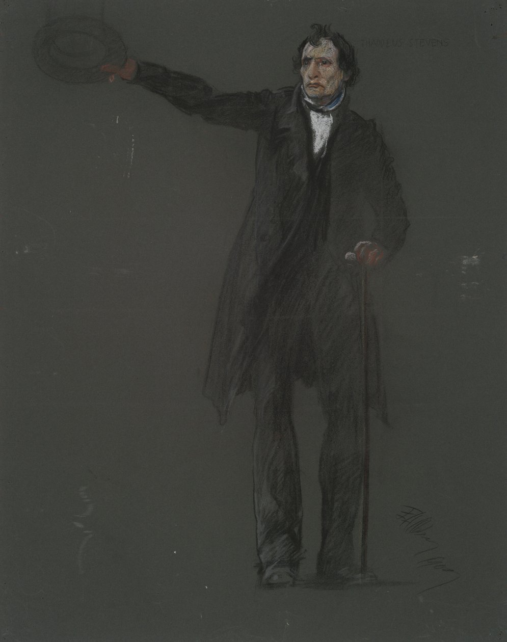 Studium dla postaci Thaddeusa Stevensa, in autorstwa Edwin Austin Abbey
