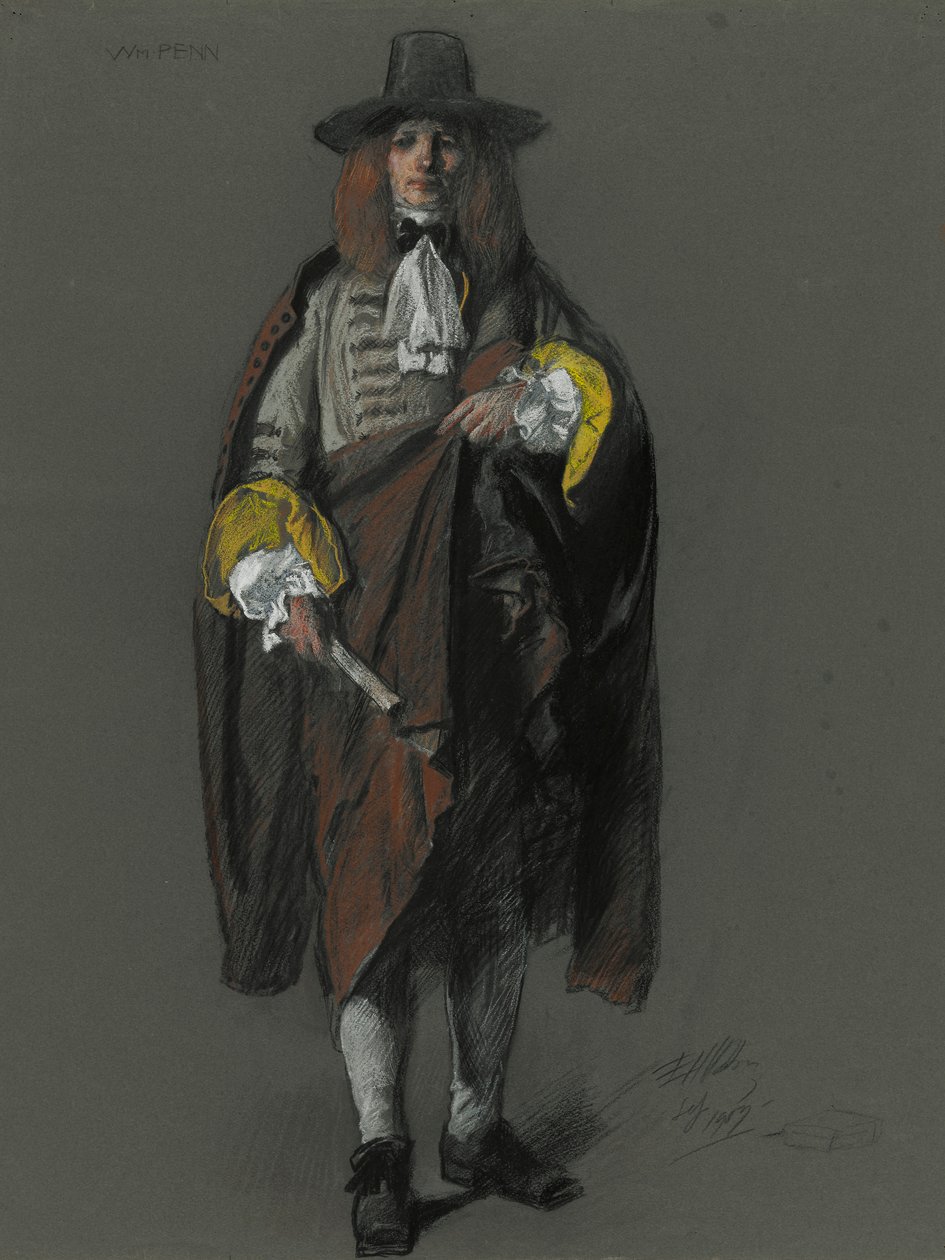Studium do postaci Williama Penna w autorstwa Edwin Austin Abbey