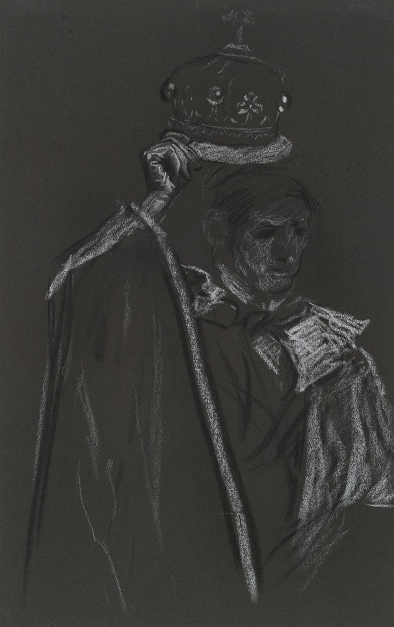 Studium Peer do koronacji Edwarda VII autorstwa Edwin Austin Abbey
