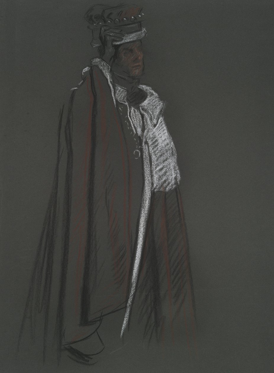 Studium Peer do koronacji Edwarda VII autorstwa Edwin Austin Abbey