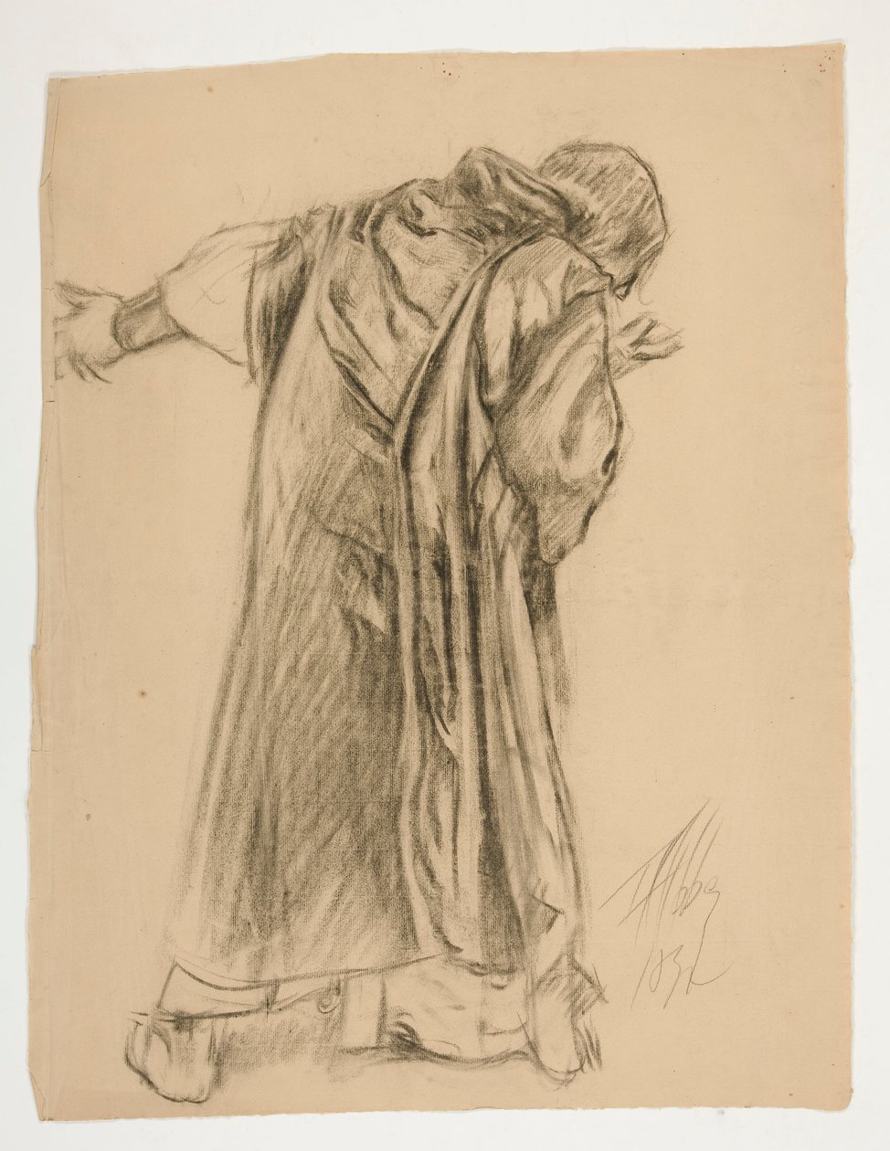 Studium Sir Galahada do jednego z malowideł ściennych z The Quest of the Holy Graal (seria piętnastu obrazów dla Biblioteki Publicznej w Bostonie, ukończona w 1901) autorstwa Edwin Austin Abbey