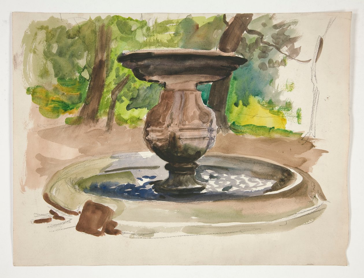 Studium fontanny autorstwa Edwin Austin Abbey