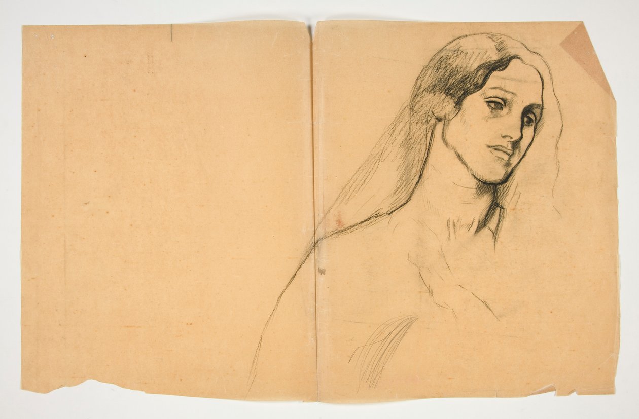 Studium kobiety autorstwa Edwin Austin Abbey