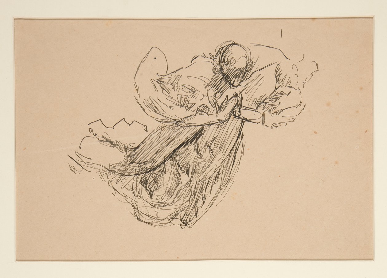 Studium anioła (na witraż? na sufit?) autorstwa Edwin Austin Abbey