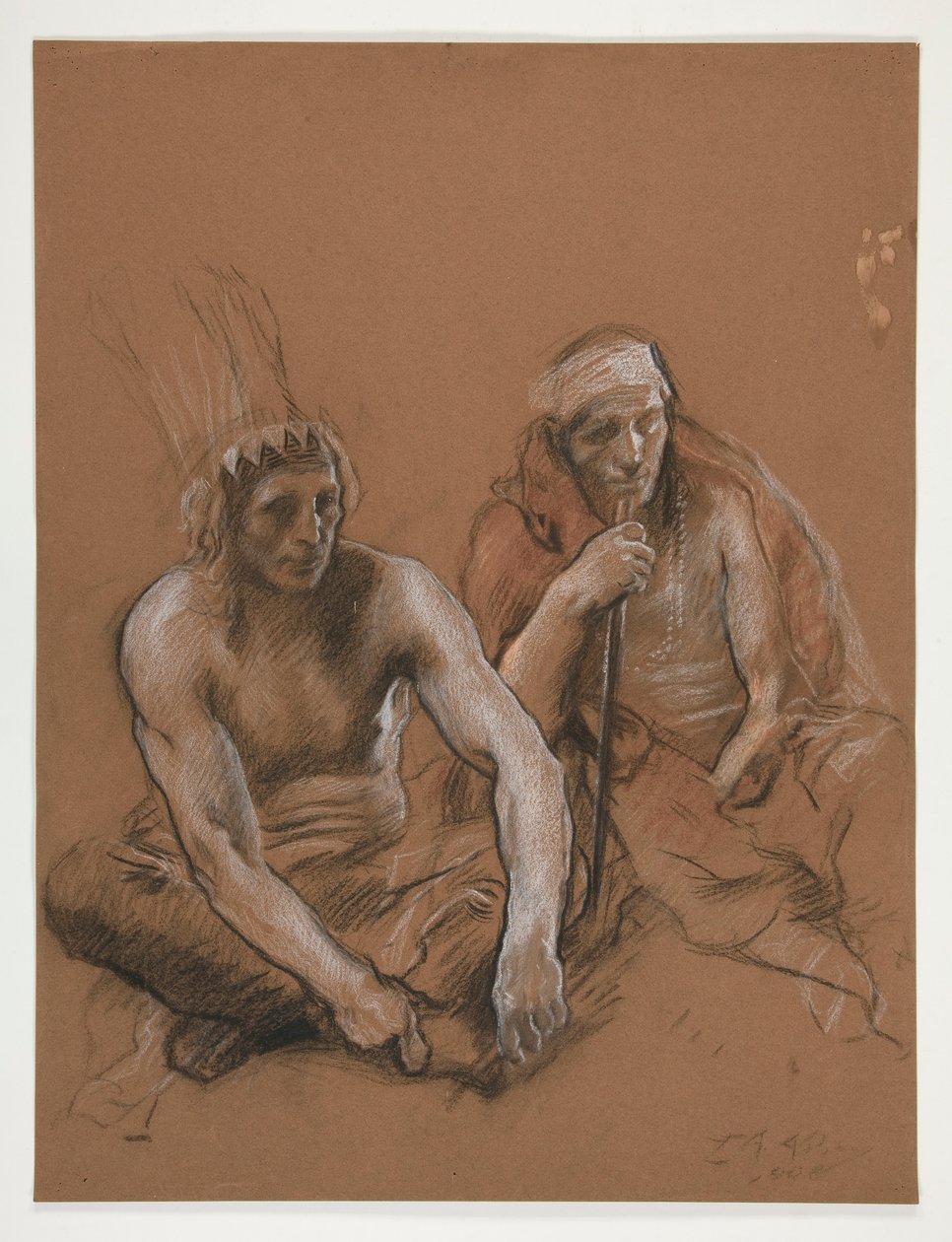 Studium dwóch Indian za autorstwa Edwin Austin Abbey