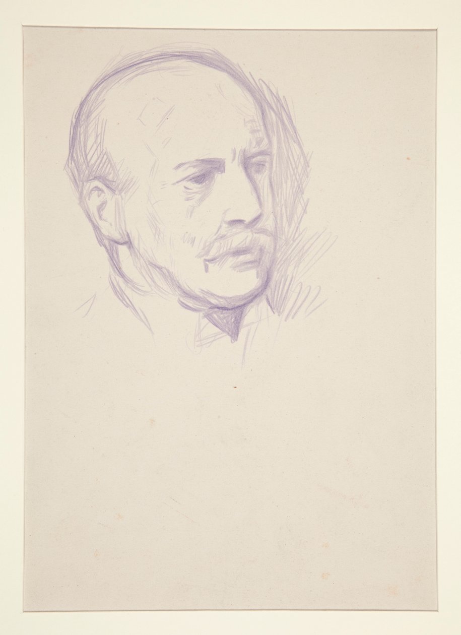 Gabinet, portret głowy mężczyzny, portret koronacyjny Edwarda VII autorstwa Edwin Austin Abbey