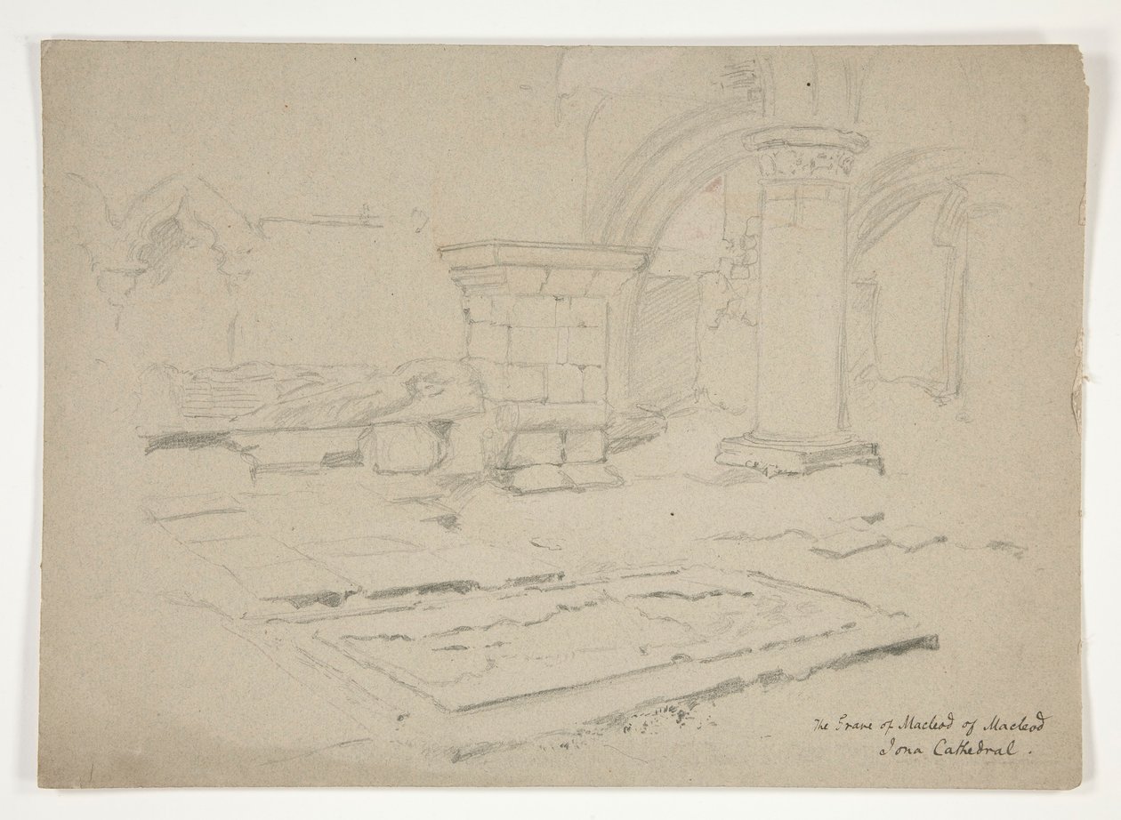 Grób MacLeoda z MacLeod: Katedra Iona autorstwa Edwin Austin Abbey