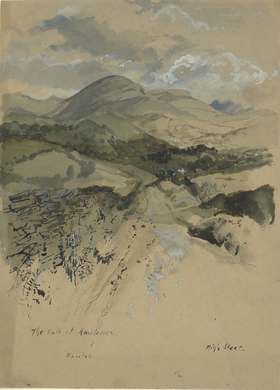 Dolina Ambleside, Wansfell autorstwa Edwin Austin Abbey
