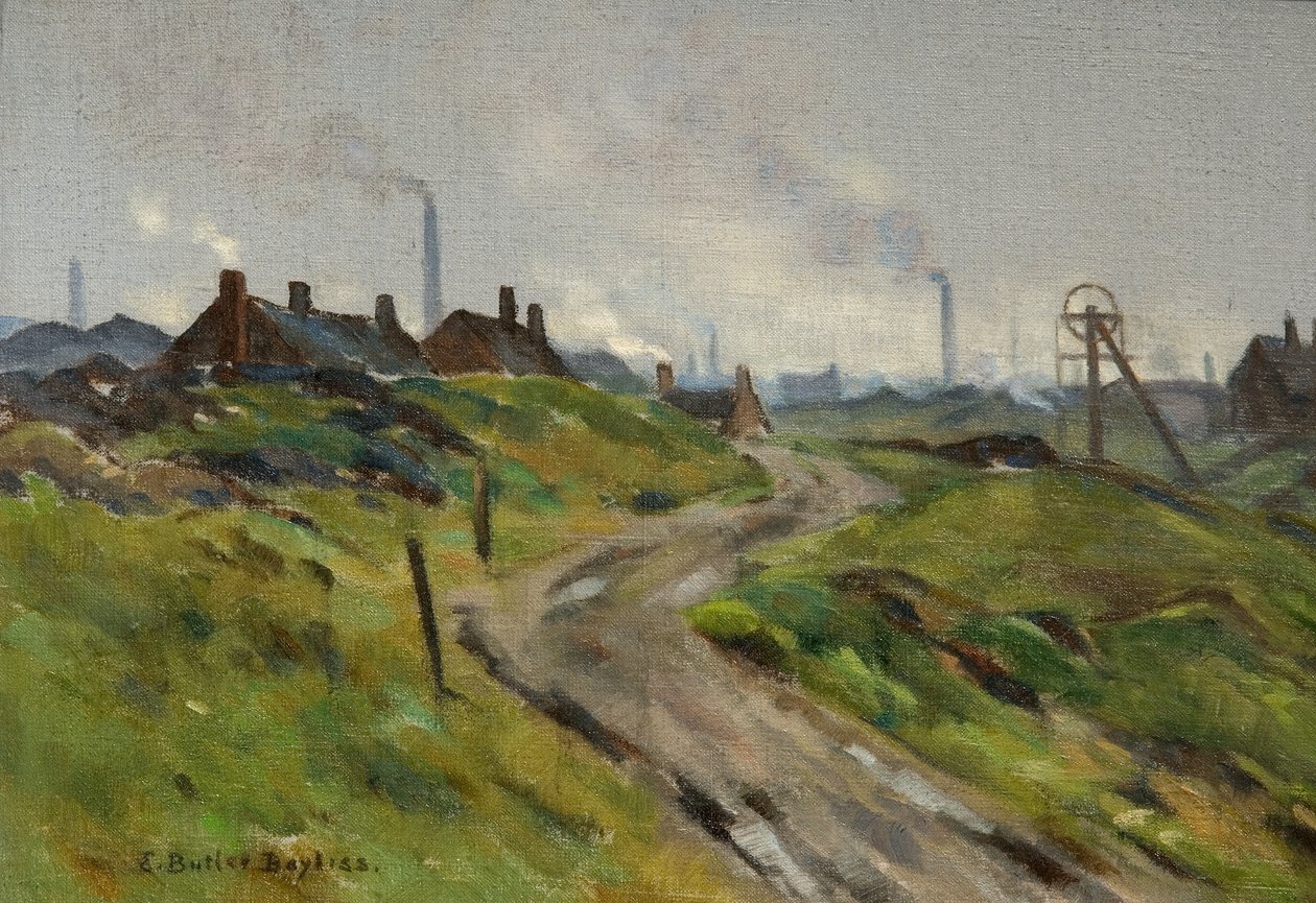 Black Country Landscape (olej na płótnie) autorstwa Edwin Butler Bayliss
