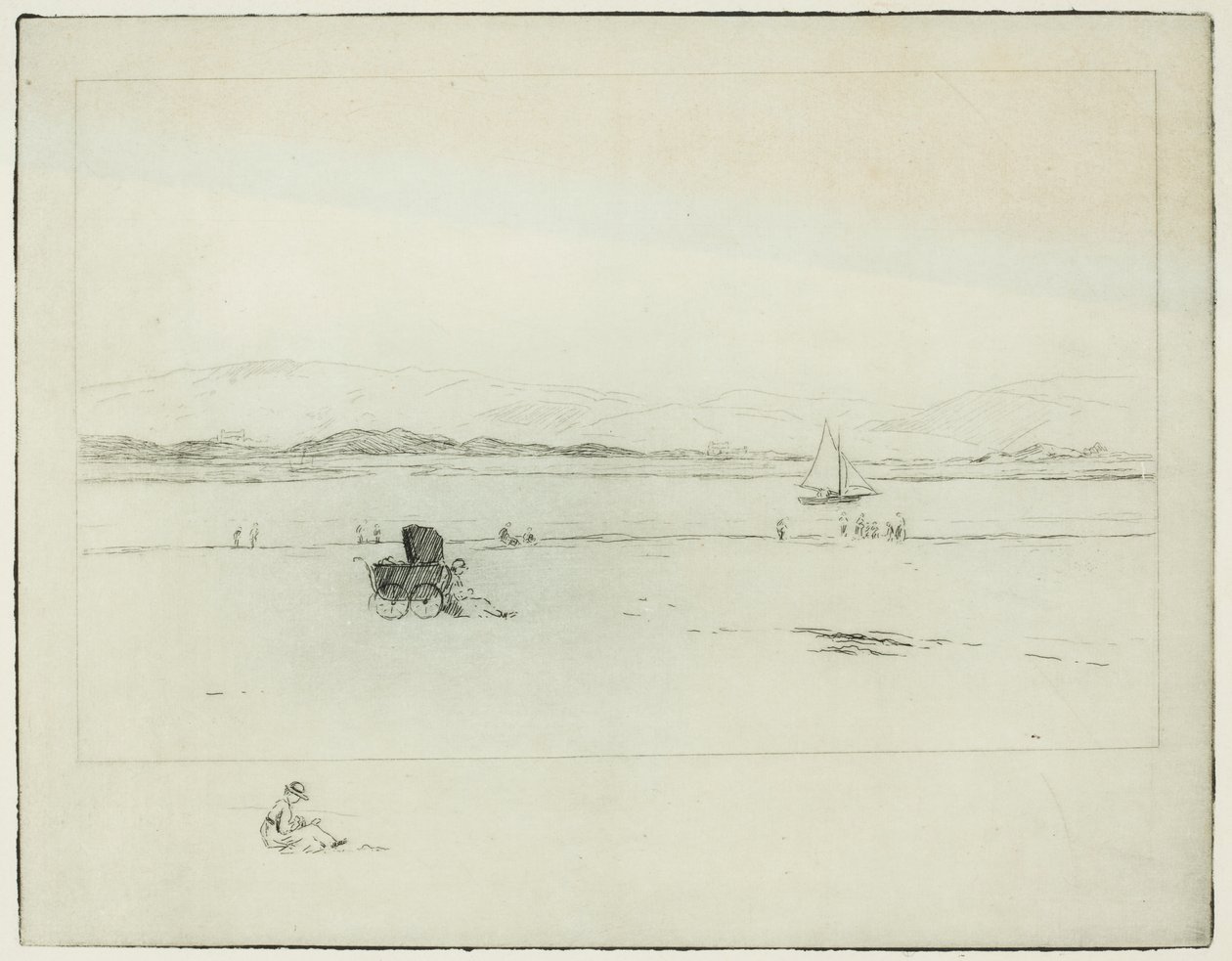 U ujścia (akwaforta) autorstwa Edwin Butler Bayliss
